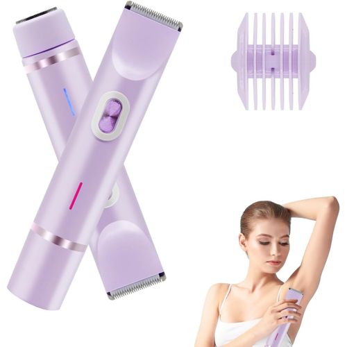 Letnerny-Tondeuse Bikini Rechargeable À Double Tête Pour Femmes Et Hommes - Rasoir Intime Pour Une Peau Lisse - Épilateur Électrique Pour Maillot Pour Les Zones Sensibles