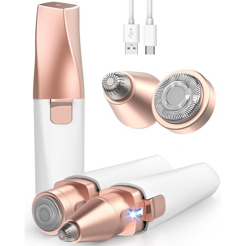 Letnerny-Rasoir Vi Electrique Pour Femmes, 2 En 1 Rasoir Sourcils Electrique Femme, Rechargeable Rasoir Électrique 2 En 1 Pour Le Vi Et Les Sourcils, Epilateur Electrique Femmes, Tondeuse À Sourcils