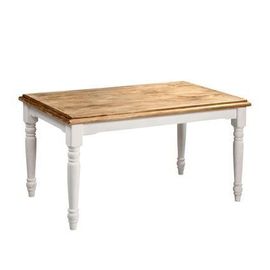Am.Pm - Table Rectangulaire Germaine, Pin Massif  - Blanc