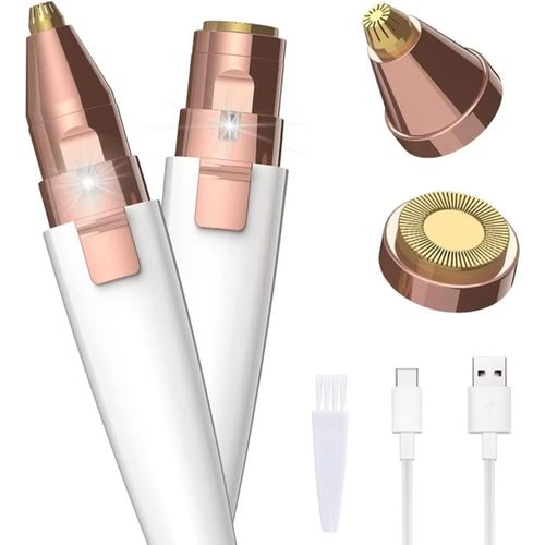 Letnerny-Pilateur Vi Pour Femmes, 2 En 1epilateur Sourcils Electrique Femme, Epilateur Sourcil Femme Rechargeable, Tondeuse À Sourcils, Pour Le Vi Et Le Corps Avec Lumière