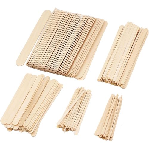 Letnerny-250 Pièces Spatule À Épilation À La Cire En Bois, Bâton De Cire En Bois, Spatule Cire Epilation Jetable, Spatule Cire Epilation Pour Le Vi , Le Corps, Les Lèvres, 5 Tailles