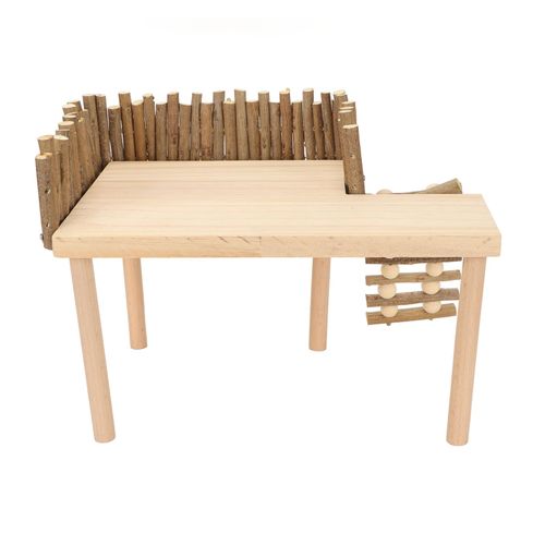 Plateforme D'escalade Decorative En Bois Pour Hamster, Aire De Jeux Pour Petits Animaux De Compagnie Avec Echelle Pour Ecureuil Volant Golden Bear Sugar Glider
