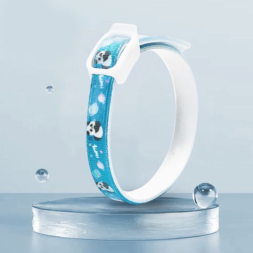 Collier Anti-Puces Et Anti-Tiques Pour Chien, Naturel Et Lavable, Anti-Moustiques Pour Chat, Anti-Puces, Anti-Poux, Bleu Panda S 36 Cm/14,2 Po