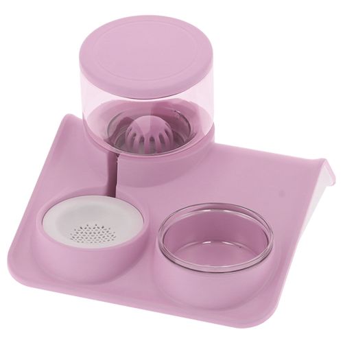 Ensemble Distributeur D'eau Et Gamelle Pour Animaux De Compagnie, Distributeur D'eau Automatique Pour Chat De 1,8 L, Rose
