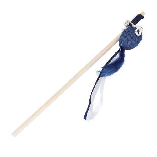Baguette Pour Animal De Compagnie, Jouet Interactif Pour Chat, Clochette Bleue, Tige En Bois, Jouet Interactif (Souris)