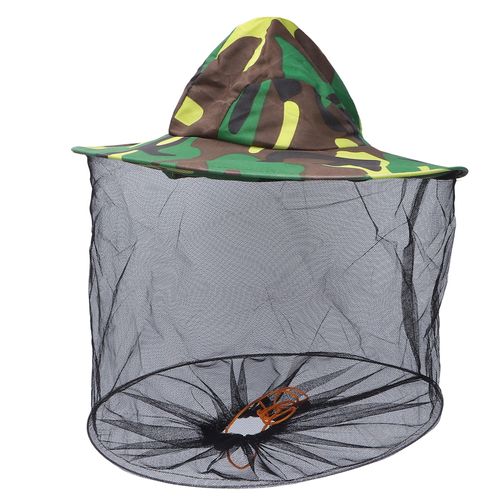 Masque Anti-Moustiques Pour Abeilles, Chapeau D'apiculture Avec Double Maille De Protection Faciale Pour Fournitures D'apiculture, Equipement De Peche En Plein Air