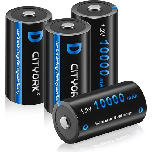 BAERTMY-Piles D Rechargeables 8000Mah - 1.2V Ni-Mh Batterie Haute Capacité De Taille D Batteries Rechargeables À Cellules D Haute Capacité Avec Boîte De Rangement (Paquet De 4)