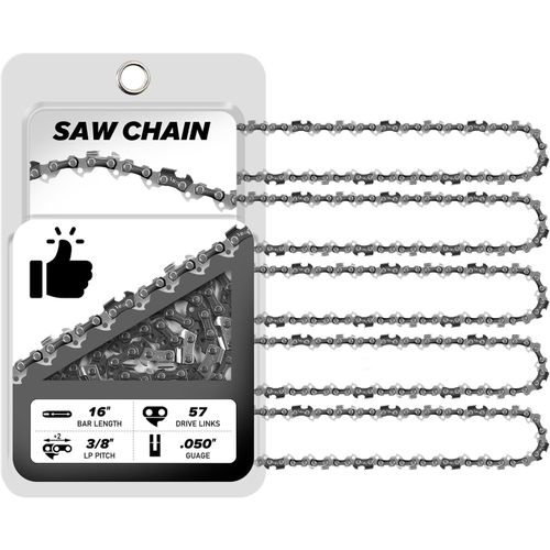 BAERTMY-Lot De 5 Chaînes De Tronçonneuse Pour Barre De 40 Cm, 57 Maillons D'Entraînement, Calibre 3/8"" Lp 0,1 Cm, Compatible Avec Titan, Black & Decker, Einhell, Ryobi, Oregon Et Plus (91Pj057X) Et A