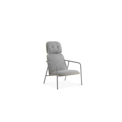Normann Copenhagen - Chaise Lounge Pad  - Crochet (Synergie) - Acier Gris - Acier - Avec Appui-Tãªte  - Gris