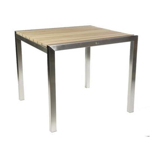 Jan-Kurtz - Table Luxury - Teck - Carrã© 90 X 90 Cm  - Gris