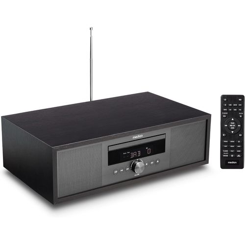 NAERYUT-P64145 All-In-One Audio System (Dab+,Cd,Mp3,Fm Pll Radio,Usb,Compact System,Elegant Design,Alarm Clock,Auto Sleep) Anthracite