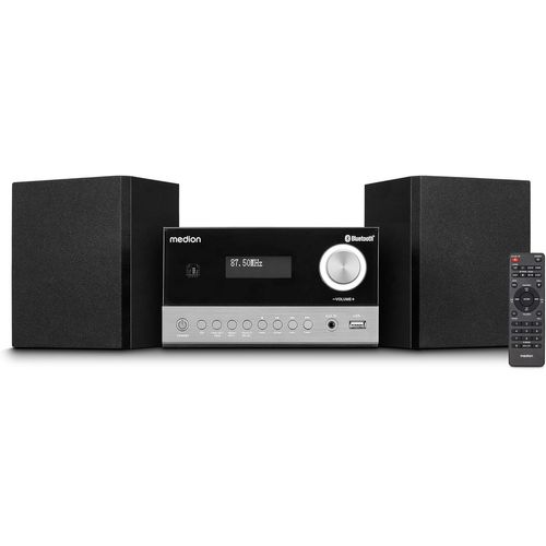 NAERYUT-E64088 Compact Audio Microsystem (Dab+,Cd Player,Pll Fm Radio,Bluetooth,Usb Connection,Sleeptimer,Mp3,Lcd Screen With 12/24 Hour Display)