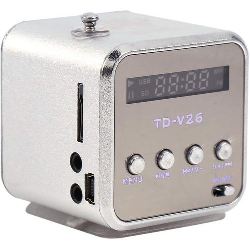 NAERYUT-Mini Haut-Parleur Portatif De Radio Fm,Lecteur De Musique Stéréo Numérique Mp3 Mp4,Support,Carte Tf,Disque Usb Fm (¿¿)