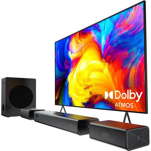 NAERYUT-4.1 Tv Soundbar With Dolby Atmos,320W Home Theater Speakers For Tv,2 Front Surround Speakers,Adjustable Tweeter And Bass,Hdmi Earc,Bluetooth 5.3,Optical,Aux,Hielite A41 Pro
