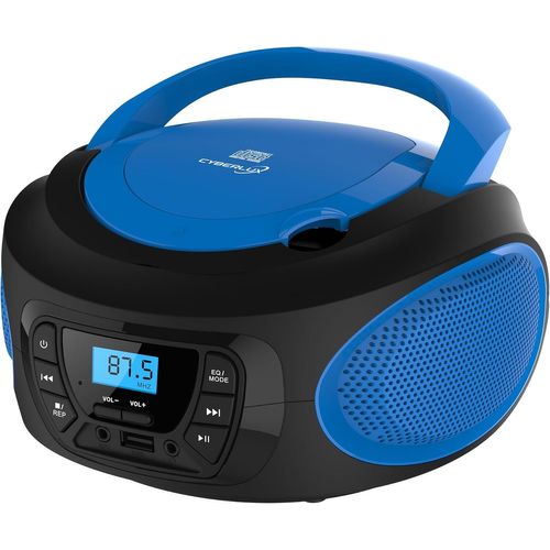 NAERYUT-Boombox Portable Cd Player Cd/Cd-R Usb Fm Radio Aux In Headphone Jack Kids Radio Cd Radio Stereo System Compact System (Cobalt Blue)