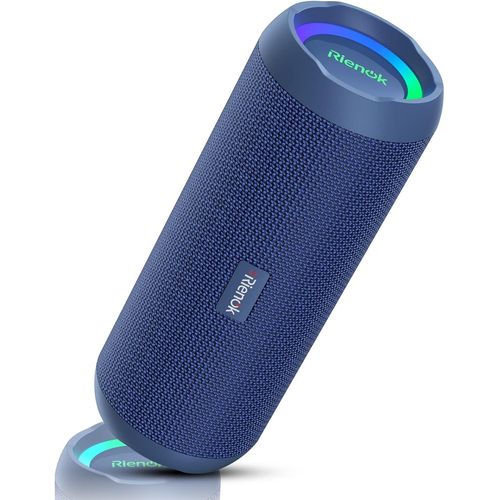 NAERYUT-Portable Bluetooth Speaker With Reinforced Bass,30H,Bluetooth 5.3,30W Powerful Speaker,Ipx7,Aux,Tf Card,For Party/Travel/Outdoor,Blue