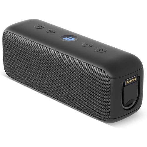 NAERYUT-G6 Powerful Bluetooth Speaker,Wireless Speakers With Extended Passive Radiator,30W Portable Speaker,Waterproof Ipx6,35H,Eq,Tf Card,Usb,Aux,Microphone,Outdoor Speaker,Black