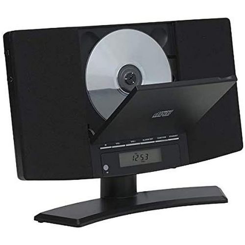 NAERYUT-Mc-5220 Micro Hi-Fi System Cd Player Fm Radio Alarm Clock Wall Mount Remote Control Included Black