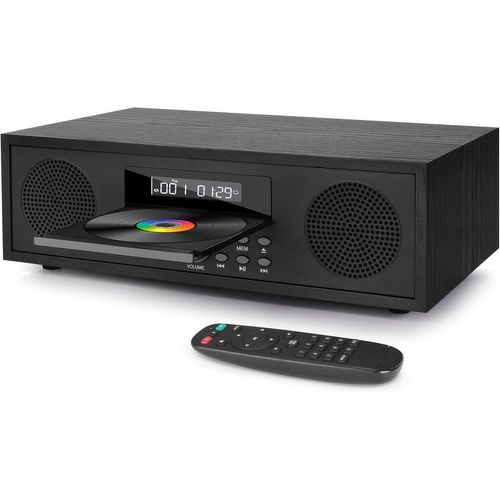 NAERYUT-Hifi System Cd Stereo System,Micro Hi-Fi System Bluetooth Compact Stereo Fm Radio,3.5 Mm Auxiliary Input,Usb Playback,Headphone Jack,2X20W Mini Hifi System,Mp3 Cd Player With Audio Output