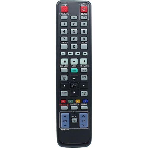 NAERYUT-Ak59-00104R Télécommande De Rechange Pour Lecteur Dvd Blu-Ray Samsung Bd-C5500 Bd-C7500 Bd-C6900 Bd-C5300 Bd-5500C Bd-C5900 Bd-C6500 Bd-C5500 Bd-C6800 Bd-C75500 09 Bd-C7900 Bd-C6600 Bd-D6500/