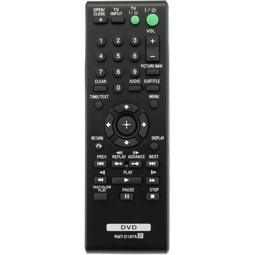 NAERYUT-Rmt-D197A Télécommande Rechange Pour Cd Dvd Player Dvp-Sr510 Dvp-Sr210 Dvp-Sr500H Dvp-Sr500Wm Dvp-Sr100 Dvp-Sr120 Dvp-Sr405P Dvp-Sr510H Dvp-Sr750 Dvpsr100 Dvp-Sr201P