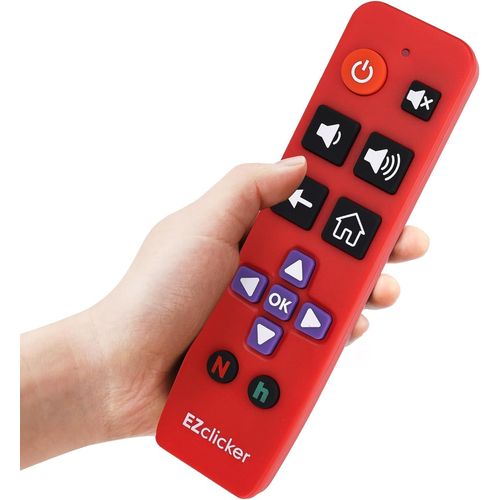 NAERYUT-Télécommande Universelle Avec Grands Boutons,Compatible Avec Les Télév urs Roku,Facile À Util r,Non Compatible Avec Roku Stick(2 Piles Aaa Requ s,Non Incluses)(Rouge)