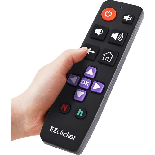 NAERYUT-Télécommande Universelle Avec Grands Boutons,Compatible Avec Les Télév urs Roku,Facile À Util r,Non Compatible Avec Roku Stick(2 Piles Aaa Requ s,Non Incluses)(Noir)