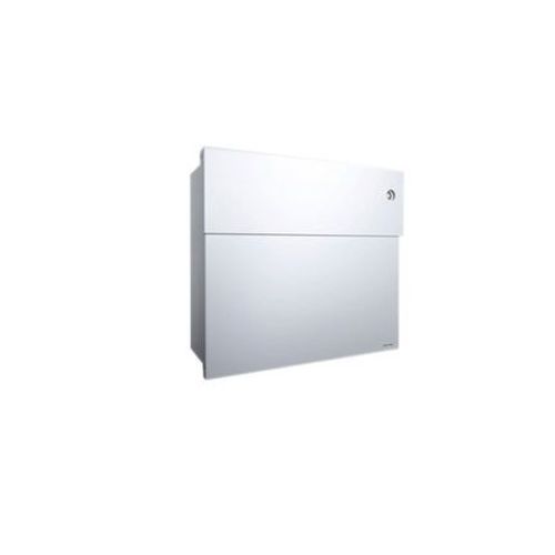 Radius - Boã®Te Aux Lettres Letterman Avec Sonnette Rouge - Acier Inoxydable  - Gris