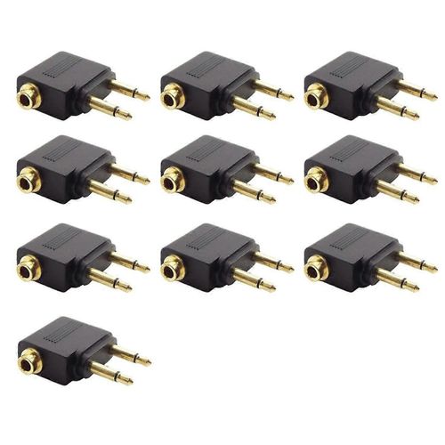 DC 3.5mm Avion Compagnie Aérienne Avion Casque Mono Audio Convertisseur Voyage Jack Plug Splitter Adaptateur