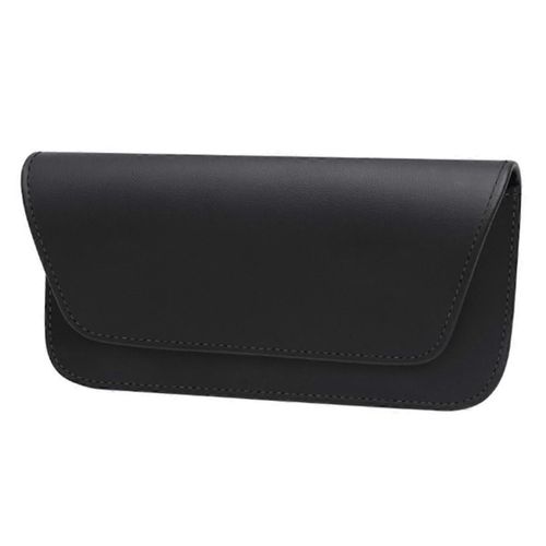 Étui à lunettes de voiture en cuir Auto Pare-soleil Porte-lunettes Lunettes de soleil Clip Carte Porte-billet Intérieur Stockage Universel A