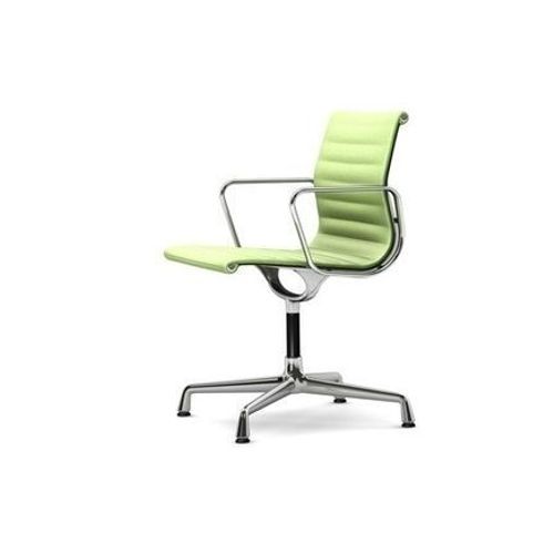 Vitra - Chaise En Aluminium - Ea 104 - Poli - Hopsak - Vert Prairie/Ivoire  - Vert