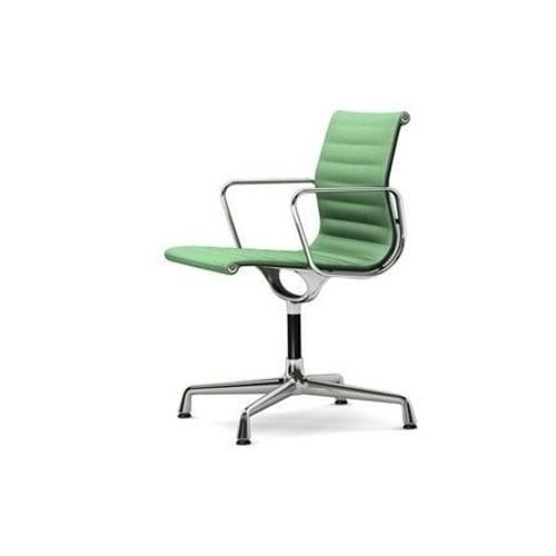 Vitra - Chaise En Aluminium - Ea 104 - Chromã© - Hopsak - Menthe/Forest  - Vert