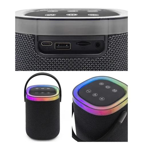 Enceinte compatible Bluetooth 5.3 IPx6 Lumière LED à couleurs changeantes