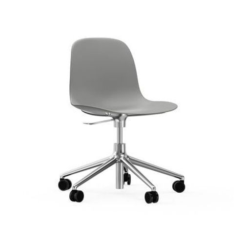 Normann Copenhagen - Chaise Pivotante Ã  Roulettes Form  - Gris - Aluminium  - Gris