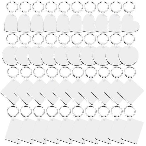 Sublimation Blank Porte-Clés Diy Porte-Clés Avec Porte-Clés Porte-Clés De Transfert De Chaleur