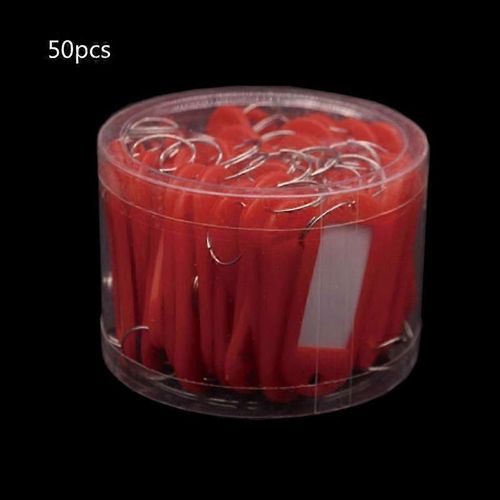 50pcs Une Boîte Colorée Clé Id Bagages Maison Étiquette Étiquettes Split Anneau Porte-Clés