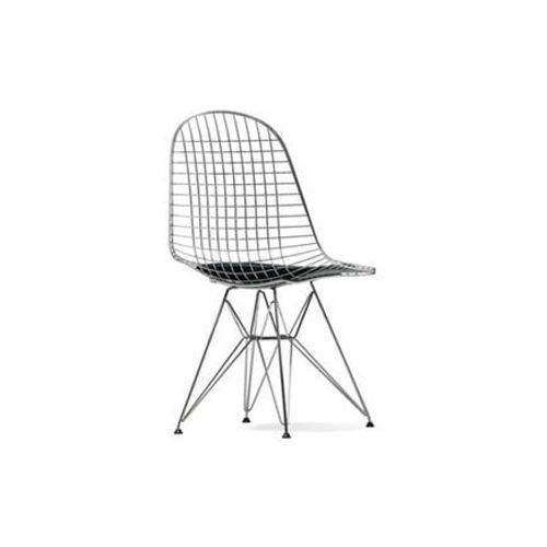 Vitra - Chaise Wire Dkr-5 - Chromã© - Cuir Nero  - Noir