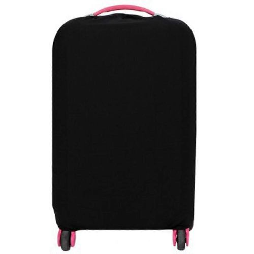 Housse de valise de voyage élastique Valise à roulettes Sac de protection Protecteur anti-poussière pour 22-24 pouces (noir)
