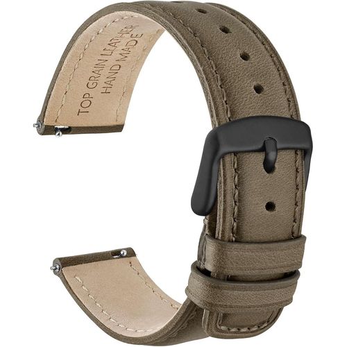 Ershi-Bracelet Montre À Dégagement Rapide, Cuir Véritable De Cire Huile En Détresse, Boucle En Acier Inoxydable, Largeur De Bande [1