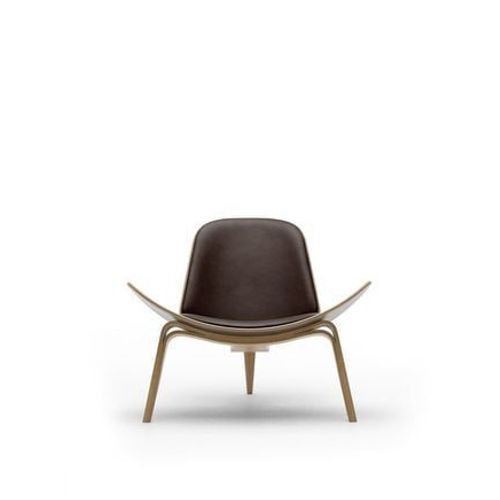 Carl Hansen - Chaise Ch07 - Chãªne Clair Verni - Cuir Marron/Thor 377  - Marron