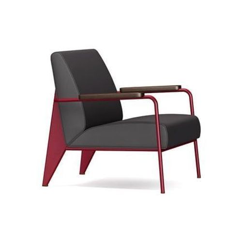Vitra - Fauteuil De Salon - Chãªne Foncã© - Japanese Red - Gris Foncã©  - Gris