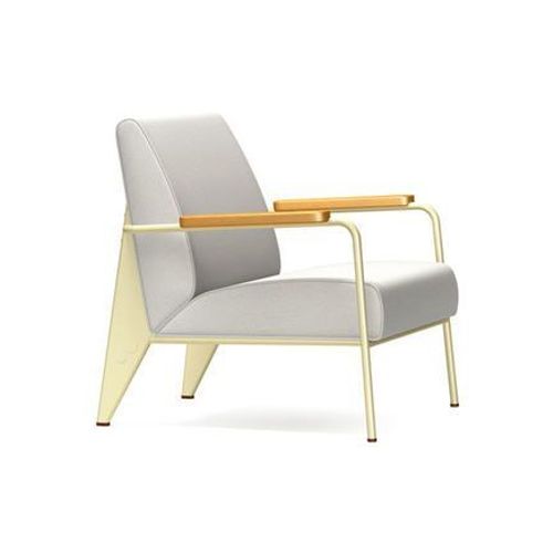 Vitra - Fauteuil De Salon - Chãªne Nature - Ã©Cru - Gris Clair  - Gris