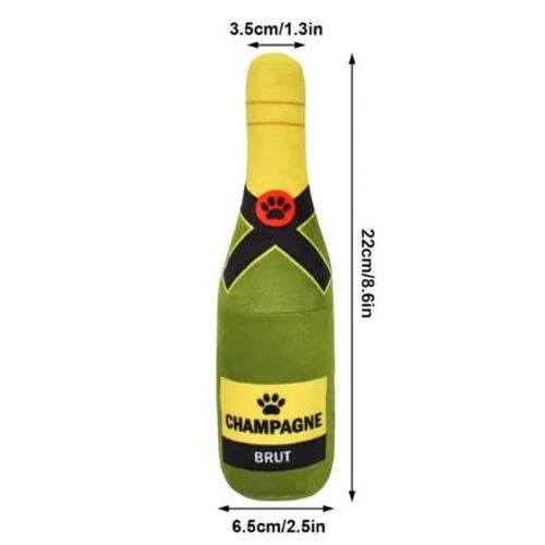 Jouet Peluche Pour Chien - Bouteille De Champagne