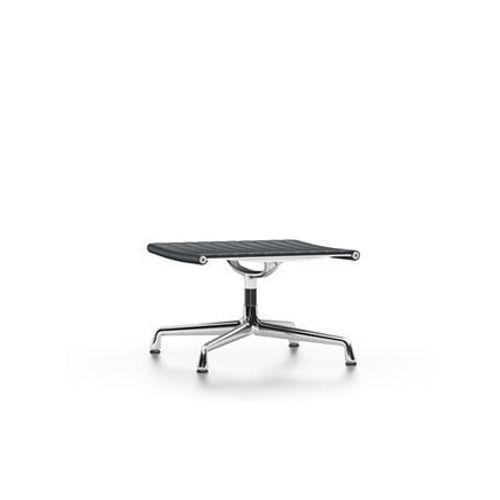 Vitra - Chaise En Aluminium - Ea 125 - Tabouret - Poli - Cuir Asphalte  - Gris