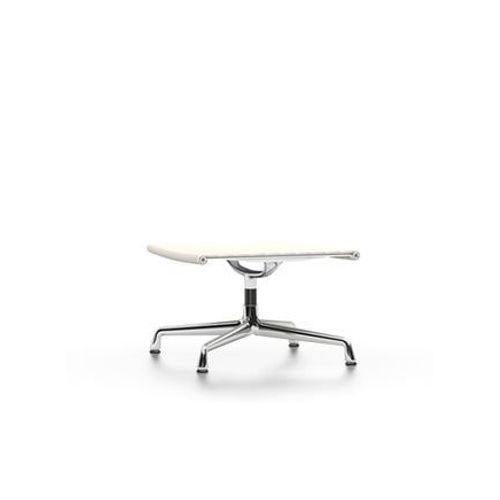 Vitra - Chaise En Aluminium - Ea 125 - Tabouret - Poli - Cuir Neige  - Blanc