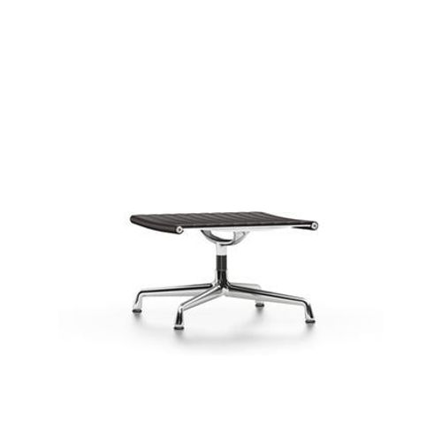 Vitra - Chaise En Aluminium - Ea 125 - Tabouret - Poli - Cuir Chocolat  - Gris