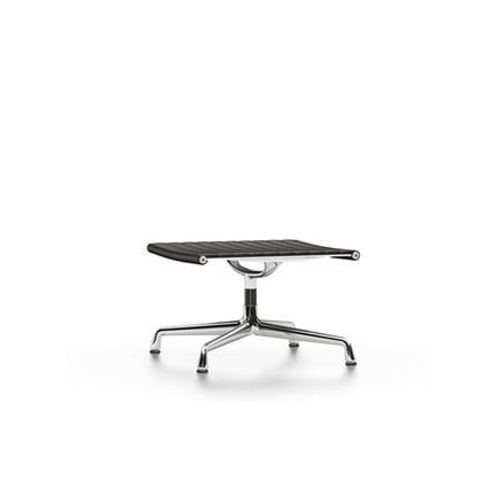 Vitra - Chaise En Aluminium - Ea 125 - Tabouret - Chromã© - Cuir Chocolat  - Gris