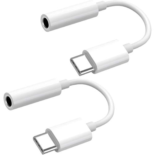 ERSHI-Adaptateur USB C Jack 3,5 mm, 2 Pack Adaptateur Jack i-Phone 16 15 Aux Casque Écouteurs Audio Type-C vers 3,5 mm DAC Convert[1