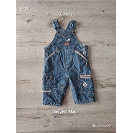 N°83 - Salopette En Jeans - Sergent Major - 6 Mois