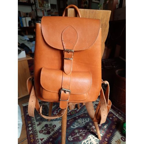 Sac à dos urbain vintage, femme, 100% beau cuir naturel,